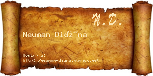 Neuman Diána névjegykártya